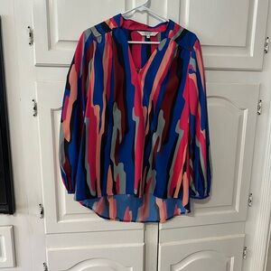 CROSBY by Mollie Burch Multicolor Abstract Blouse